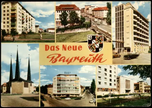 Ansichtskarte Bayreuth Mehrbild Hochhäuser Neubauten 1969