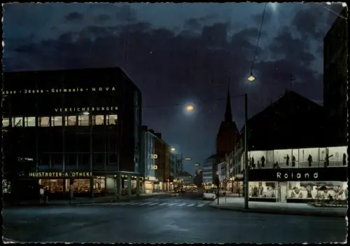 Hildesheim Hindenburgplatz, Schustraße, Apotheke, Geschäft Roland 1967