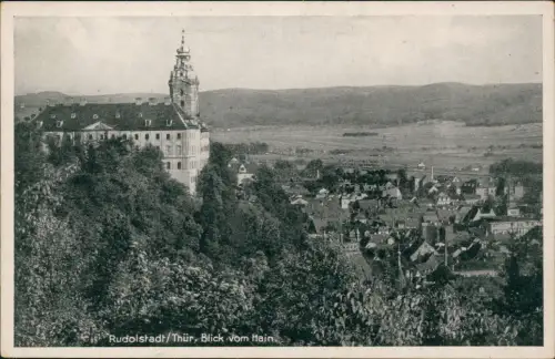 Ansichtskarte Rudolstadt Panorama mit Schloss Heidecksburg 1930