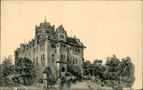 Ansichtskarte Kranichfeld Oberschloß Schloss-Gebäude (Castle) 1933