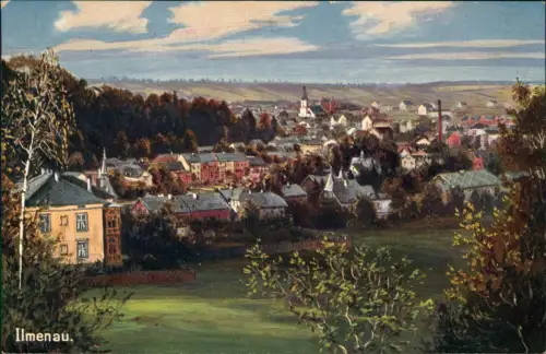Ansichtskarte Ilmenau Umland-Ansicht Panorama Ortsansicht 1910