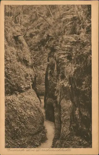Ansichtskarte Eisenach Drachenschlucht 1920