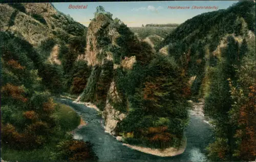 Ansichtskarte Treseburg Bodetal Harz Heuscheune Bode-Schleife 1910