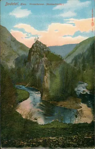 Ansichtskarte Thale (Harz) Heuscheune (Bodeschleife) 1914