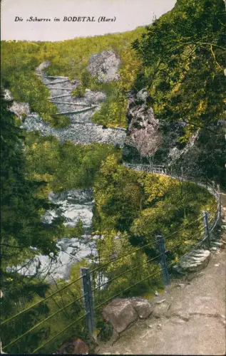 Ansichtskarte Treseburg Die Schurre (Fluss) im BODETAL (Harz) 1910