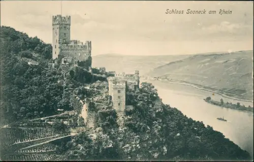Ansichtskarte Mainz Schloss Sooneck am Rhein 1904