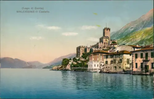 Malcesine Panorama-Ansicht Lago di Garda MALCESINE Castello 1910
