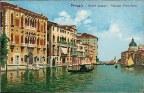 Venedig Venezia Canal Grande Palazzo Pranchetti (Künstlerkarte) 1910