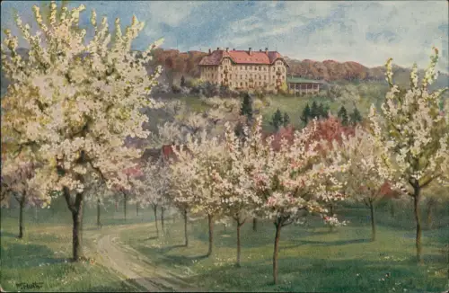 Heidelberg Kohlhof Hotel nach Gemälde F. Huth (Künstlerkarte) 1920