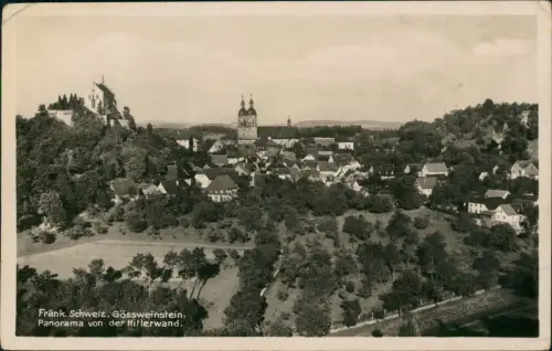 Ansichtskarte Gößweinstein Panorama von der Hitlerwand aus gesehen 1934