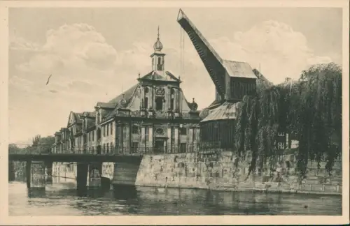 Ansichtskarte Lüneburg Kaufhaus und alter Kran 1910