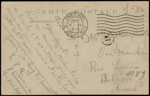 CPA 9. arrondissement-Paris Place de l'Opéra Tram belebt 1919