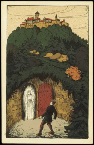 Ansichtskarte Bad Harzburg Kümstlerkarte weiße Jungfer 1922