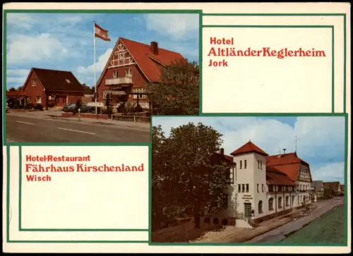 Ansichtskarte Jork 2 Bild Hotel Altländer Keglerheim 1974