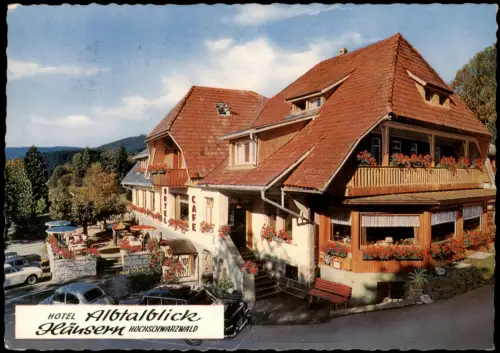 Ansichtskarte Häusern Hotel Albtalblick 1968