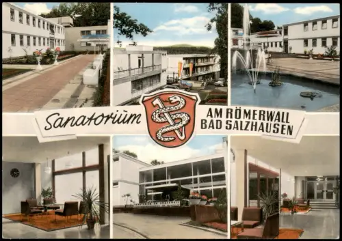 Ansichtskarte Bad Salzhausen-Nidda Mehrbild Sanatorium Am Römerwall 1973