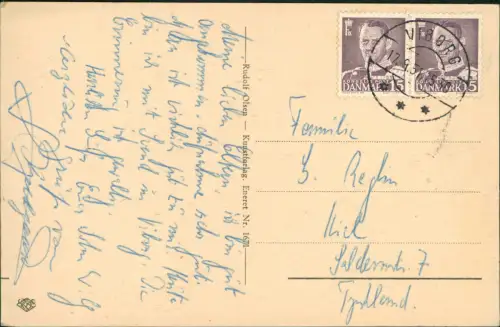 Postcard Viborg Domkirken 1951