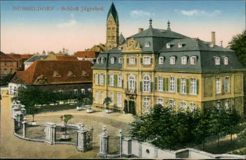 Ansichtskarte Pempelfort-Düsseldorf Schloss Jägerhof 1915