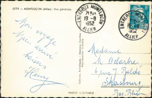 CPA Montluçon Panorama-Ansicht - Vue générale 1952