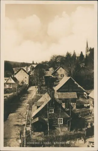 Ansichtskarte Schierke Straßen Partie am KIRCHBERG 1920