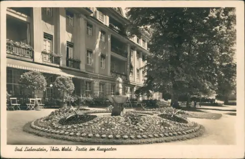 Ansichtskarte Bad Liebenstein Partie im Kurgarten 1931