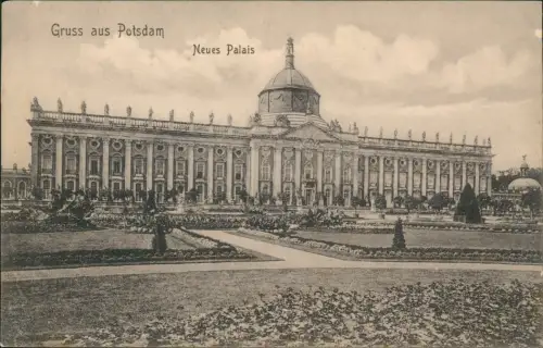 Brandenburger Vorstadt-Potsdam Gruss aus Potsdam Neues Palais 1910