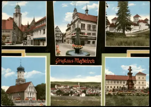 Ansichtskarte Meßkirch Mehrbildkarte Stadtteilansichten 1973