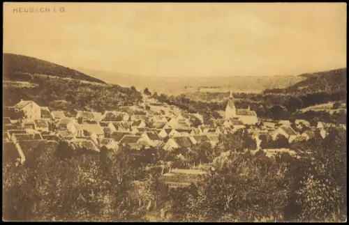 Ansichtskarte Heubach  Odenwald Groß-Umstadt Blick  1923  Infla-Frankatur