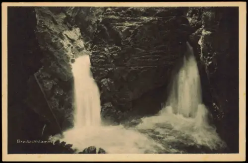 Ansichtskarte Tiefenbach-Oberstdorf (Allgäu) Breitachklamm Wasserfall 1932