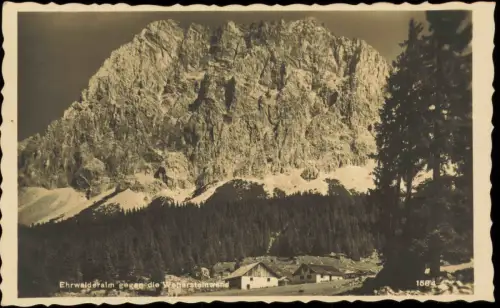 Ansichtskarte Ehrwald Ehrwalderalm gegen Wettersteinwand 1936