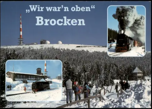 Ansichtskarte Wernigerode Brocken und Harzer Schmalspurbahn im Winter 1998