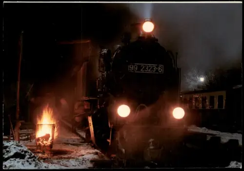 .Mecklenburg-Vorpommern Dampflok 99 2323-6 am Wasserkran, Kühlungsborn-West 1987