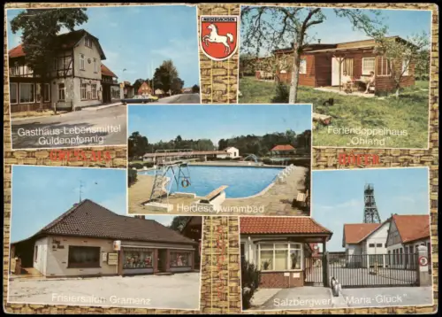 Ansichtskarte Höfer Salzbergwerk Schwimmbad Gasthof MB 1970