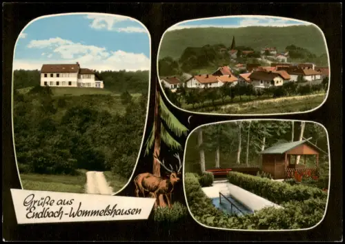 Ansichtskarte Wommelshausen-Bad Endbach 3 Bild Stadt Hotel Kneippanlagen 1973