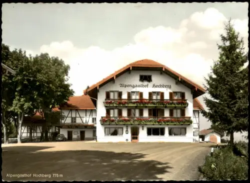 Ansichtskarte Traunstein Alpengasthof Hochberg - Colorfotokarte 1969