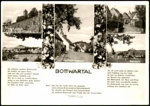 Ansichtskarte Großbottwar Lembach Straßen Mehrbild und Text 1968