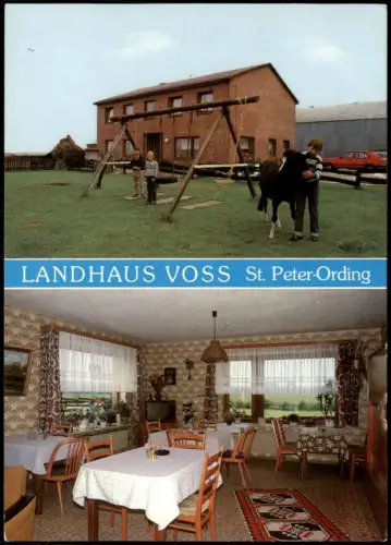 Ansichtskarte St. Peter-Ording Landhaus Voss 2 Bild Speieseraum 1978