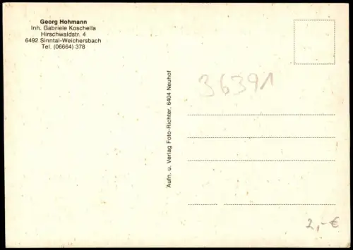 Ansichtskarte Weichersbach-Sinntal 3 Bild Stadt Geschäft Kirche 1978