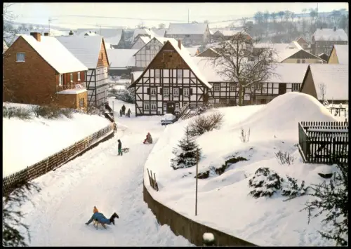 Ansichtskarte Ebergötzen Stadt im Winter 1994