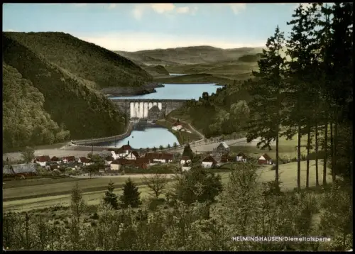 Ansichtskarte Helminghausen Diemeltalsperre, Stadt 1964