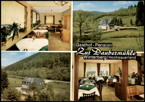 Ansichtskarte Winterberg 4 Bild Daubermühle mit Innenansichten 1969