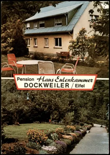 Ansichtskarte Dockweiler Vulkaneifel 2 Bild Pension Haus Eulenkammer 1974