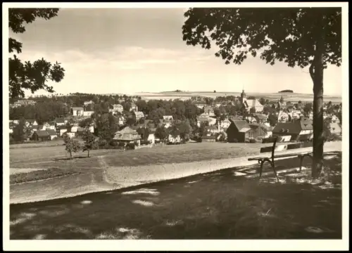 Ansichtskarte Bad Steben Bank am Hang - Blick auf die Stadt 1939