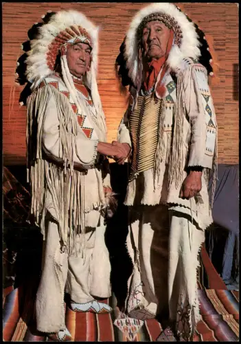 Ansichtskarte  Native American Indianer Häuptlinge Cree u. Sioux 1971