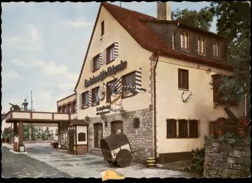 Ansichtskarte Biebergemünd Landsknechts-Schenke Ortsteil Wirtheim 1965