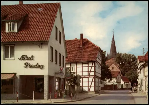 Ansichtskarte Pattensen Ortsansicht mit Schuh-Geschäft 1972