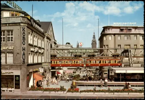 Ansichtskarte Wuppertal Straßen Partie Alte Freiheit mit Schwebebahn 1970