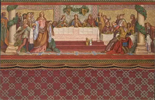 Eisenach Wartburg, Landgrafenzimmer (Motivkarte, Künstlerkarte) 1920