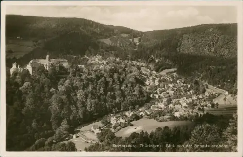 Schwarzburg Panorama-Ansicht Blick von der Anna-Luisenhöhe 1940
