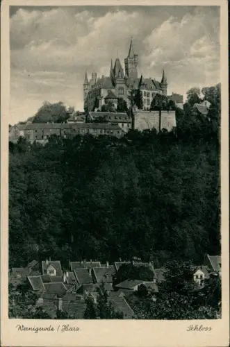 Ansichtskarte Wernigerode Schloss (Fernansicht) Castle Building 1941